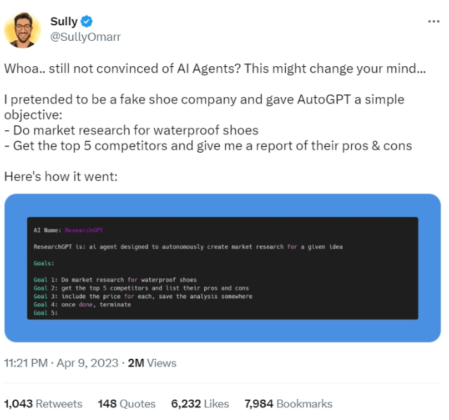 Sully vakti athygli á AI Agent á Twitter