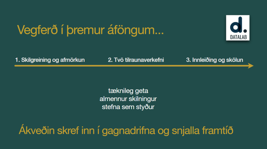 Vegferð í þremur áföngu, mynd