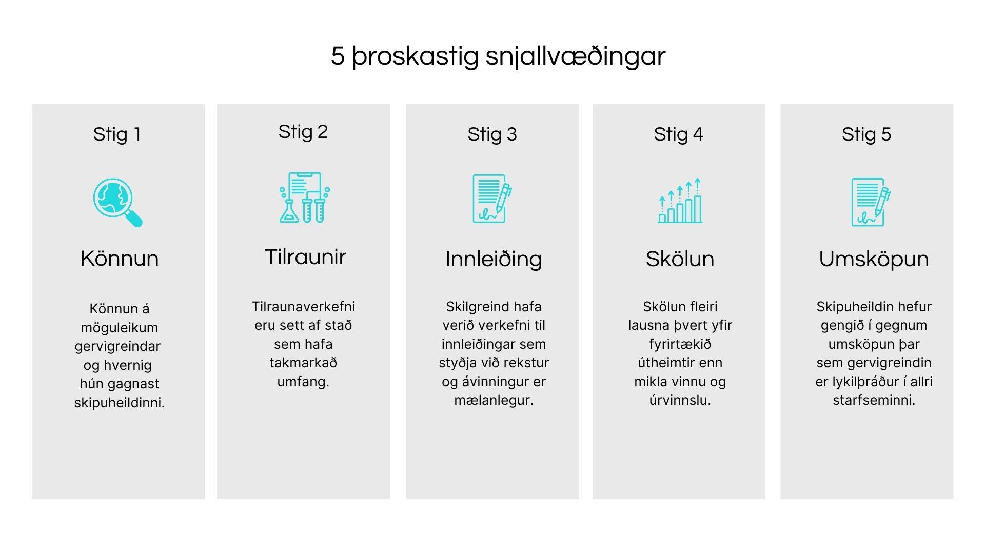 5 þroskastig snjallvæðingar – hvar er þitt fyrirtæki statt?